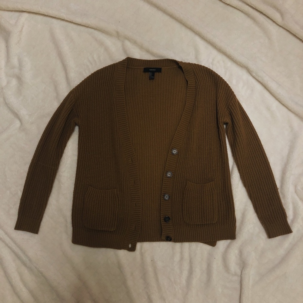 FOREVER 21 coffee-colored cardigan